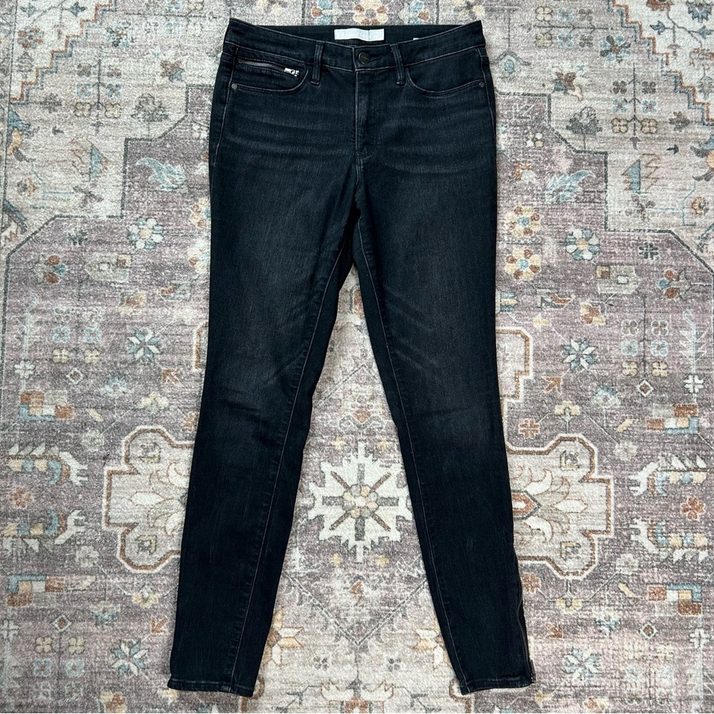 Athleta Carbon Wash Black Sculptek Ultra Skinny Zip Jeans Size 8